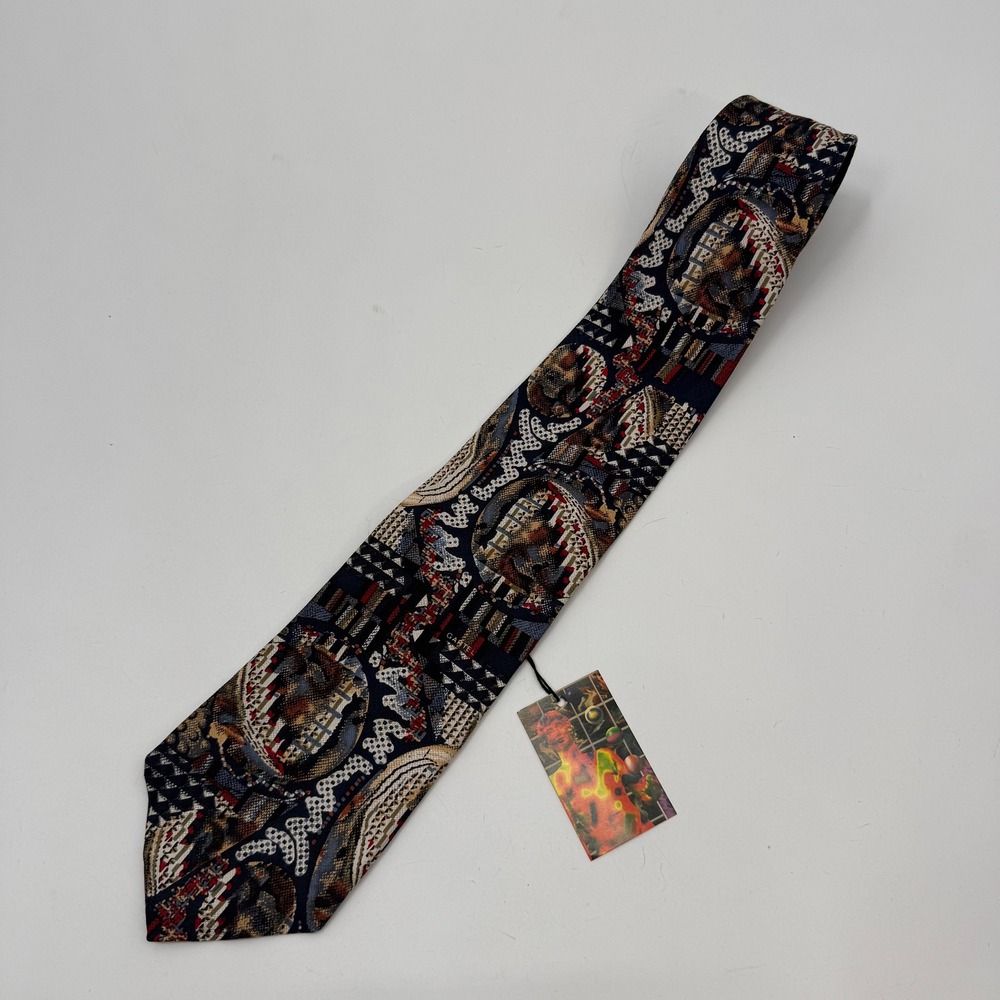 Laurence Gartel Mens OS Necktie Multi Color Vintage 1994 Digital Art MBP Tie